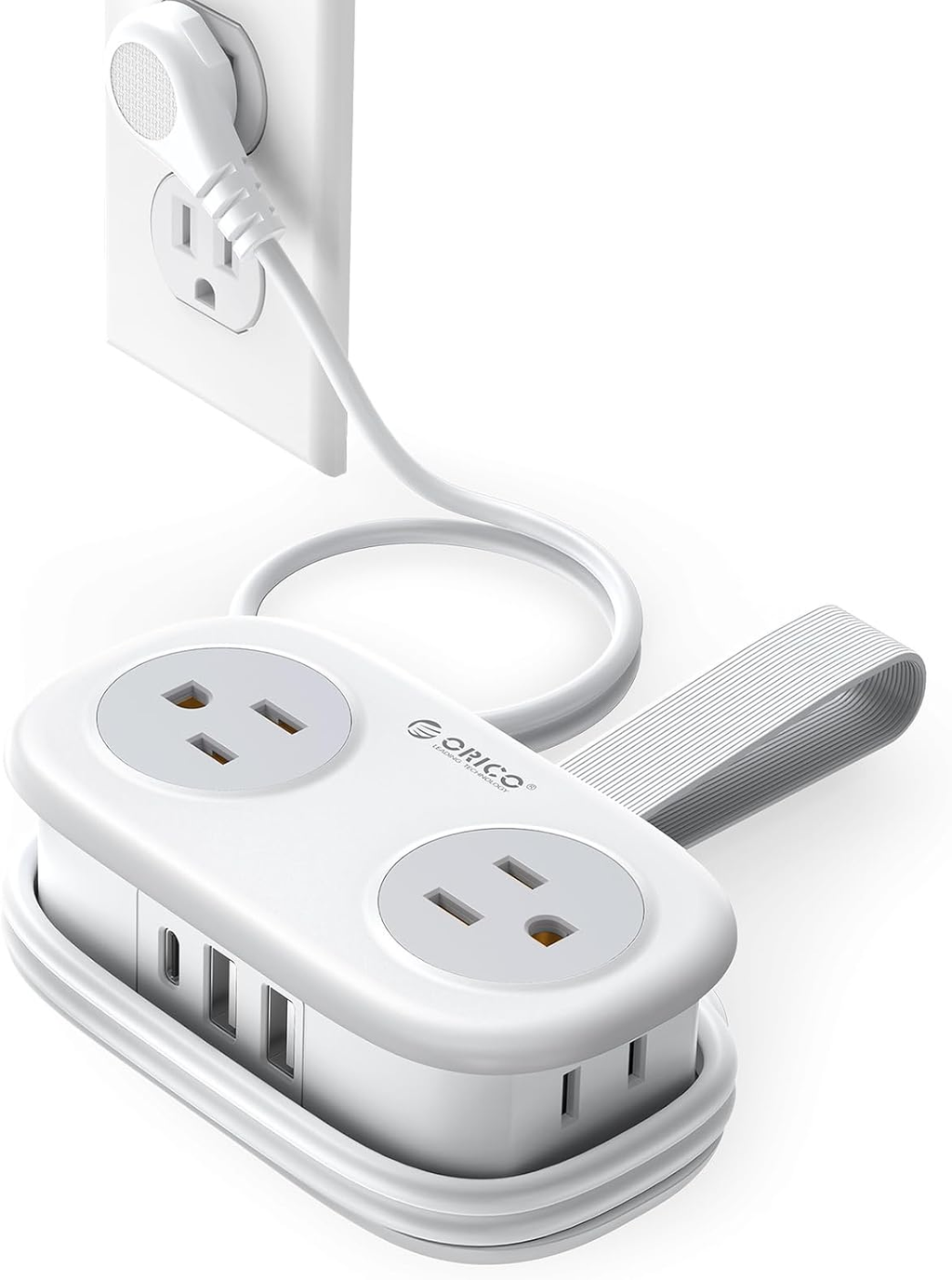 Zeno TravelHub Pro — 4 AC + 2 USB + USB-C Power Strip